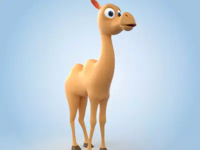 Camel cartoon 3D model