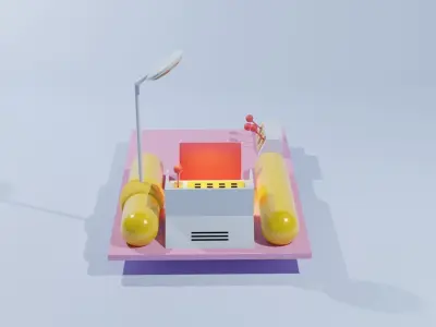 Doraemon Time Machine 3D model