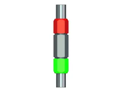 Reversible Type Plug Gauge Set for Measuring Range  Up to 22 mm 3D model
