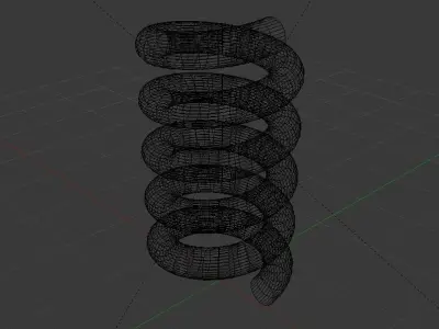 Spring  Low-poly 3D model