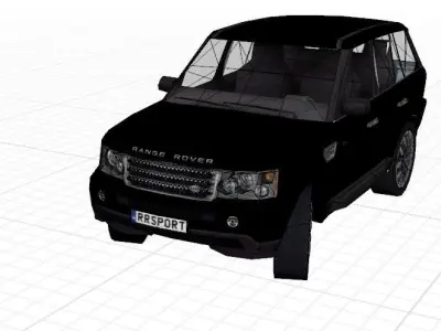 Black SUV Free 3D model