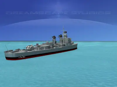 Sumner Class Destroyer  DD735 USS Robert Smith 3D model