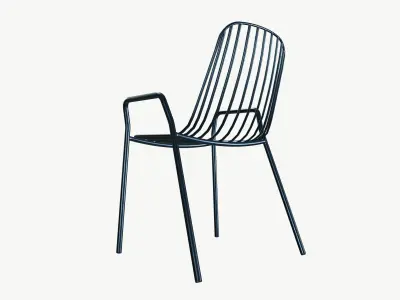 Metal chair Low-poly 3D model buy