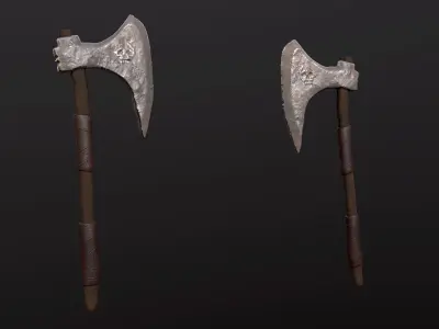 Axe for game Free low-poly 3D model