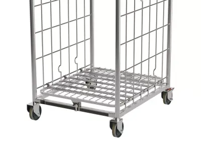 Compact Foldable Stock Cage Trolley 3D model