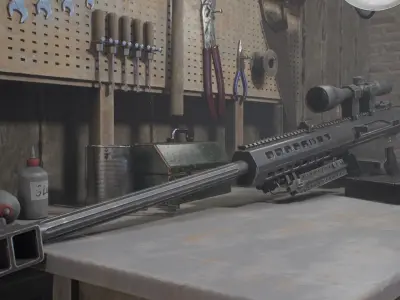 Barrett M82A1 Low-poly 3D model purchase