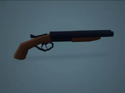 PACK LOW POLY GUNS 3D model