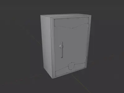 Heavy Gun Safe Low-poly 3D model