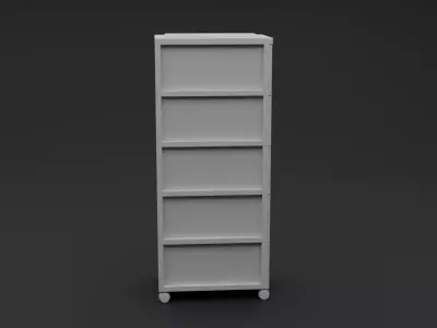 Wooden Self Low-poly 3D model