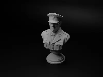 Australian ANZAC Soldier Bust Chess 3D print model
