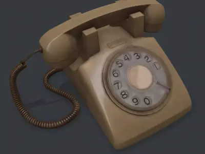 vintage phone Pbr 3D model