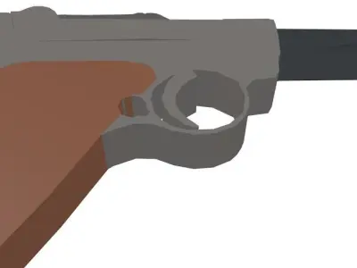 Gun X Low-poly 3D model