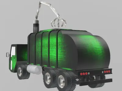 Recycle Truck Dual drive tires 3D model