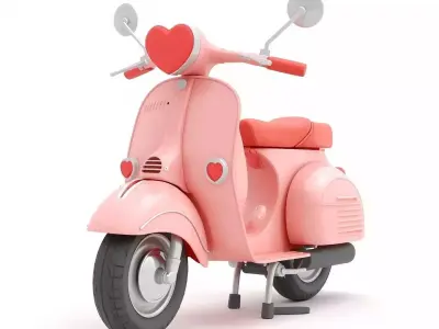 Stylized Valentine Vehicles Mini Collection 3D Pack