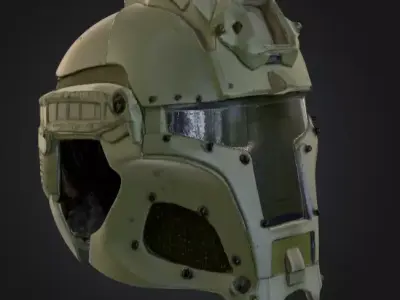 Tactical Combat Helmet Low-poly 3D model