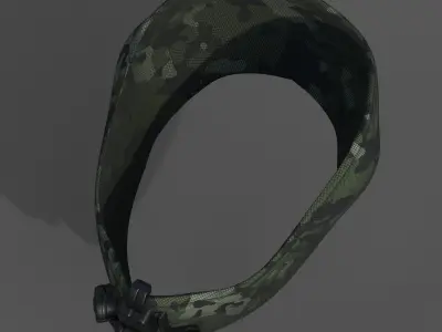 Gas mask helmet 3d model military combat fantasy  Low-poly 3D model