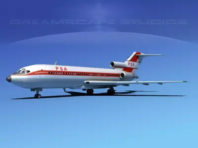 Boeing 727-100 PSA 1 3D model