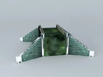 Railing Bridge Free 3D model