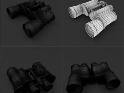 Binoculars Free low-poly 3D model