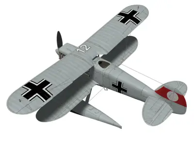 Heinkel He-51 3D model purchase