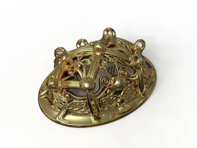 Viking brooch 3D model