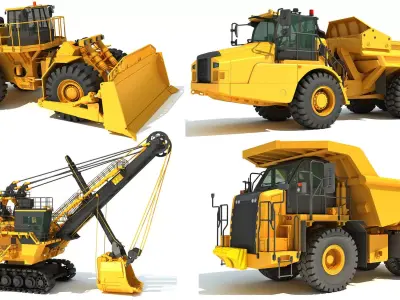 Mining Vehicle 3D Models 3D Model Pack