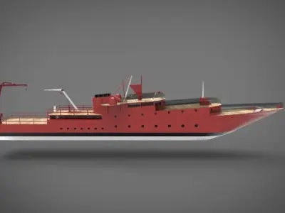 research ship type Y  3D model
