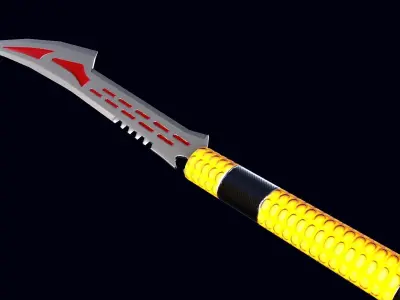 Stylized modern sword low-poly game-ready Free low-poly 3D model