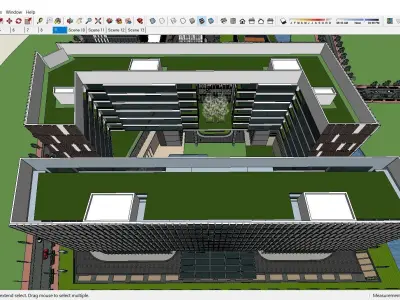 Sketchup Commercial Complex 159 3D model