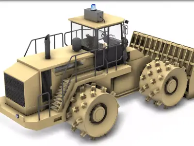 Vehicle - heavy equipment bulldozer 3D model
