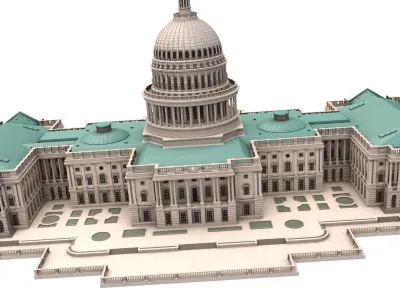 United States Capitol 3D model purchase