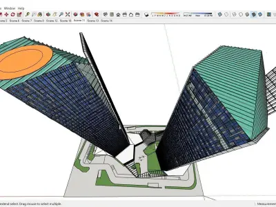 Sketchup Commercial Complex 109 3D model
