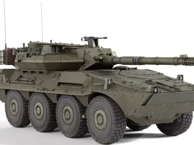B1 Centauro tank Low-poly 3D model