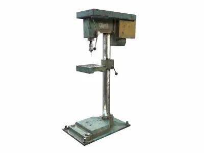 Old drill press industrial machine tool da1 Low-poly 3D model