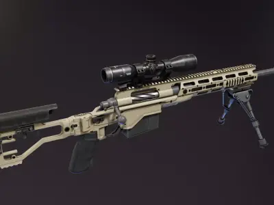 CSR USASOC Sniper Rifle Low-poly 3D model
