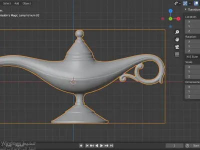 Aladdin Magic Lamp 3D print model