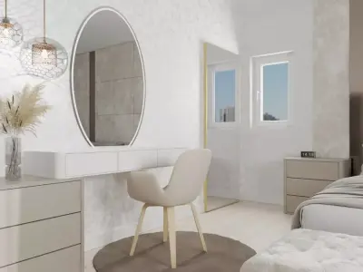 Country house bedroom Free low-poly 3D model