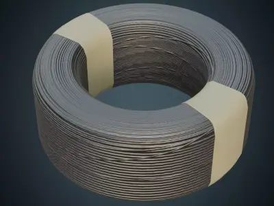 Steel Wire Rope 1 Basic Low-poly 3D model