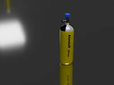 Atemluftflasche MSA Low-poly 3D model