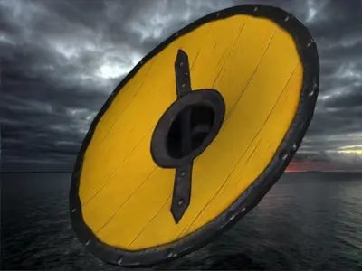 viking shield 7 Low-poly 3D model