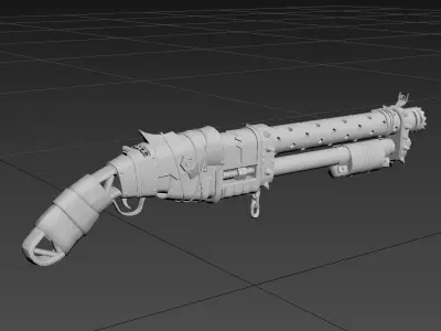 Cyber Rifle Spray Low-poly 3D model