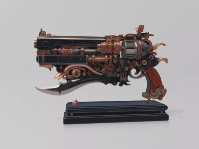 Fantasy - style Gun 3D model