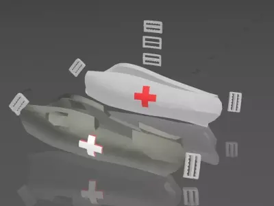 MEDICAL AID ARM SPLINT KIT 3D model