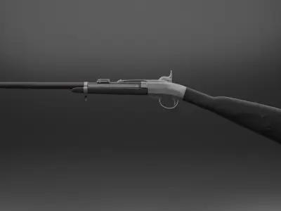 Shotgun Low-poly 3D model