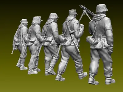 German soldiers 3D print model shop