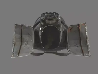Post Apocalyptic Gas Mask Low-poly 3D model