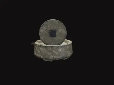 Medieval Millstone Low-poly 3D model