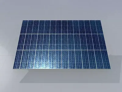 Solar module version 1 width 15000mm tilt angle 20 degrees Low-poly 3D model