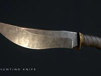 Hunting Knife BEAR Low-poly 3D model