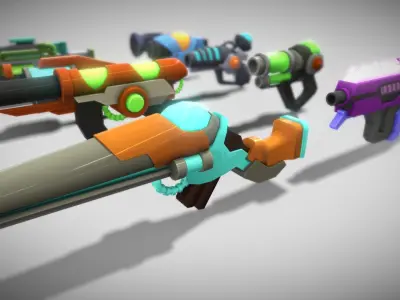VIASS Colections Gun Low-poly 3D model